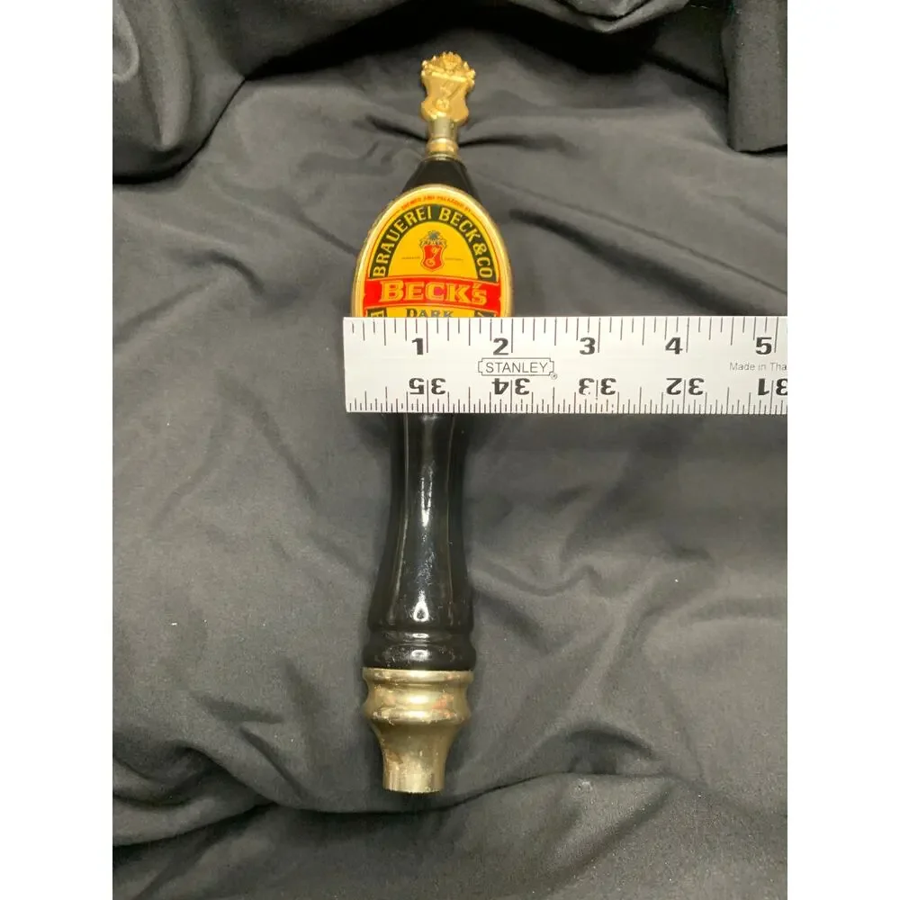 Beck's Dark Beer Tap Handle German Import Black Gold 13 Inch Keg Pull